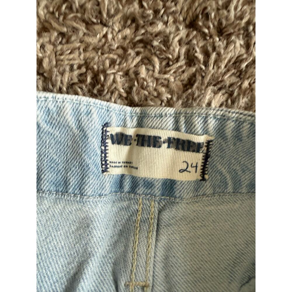 NWT Free People We The Free Major Leagues Cuffed Crop Jeans Size 24 Mid Rise - Picture 6 of 10